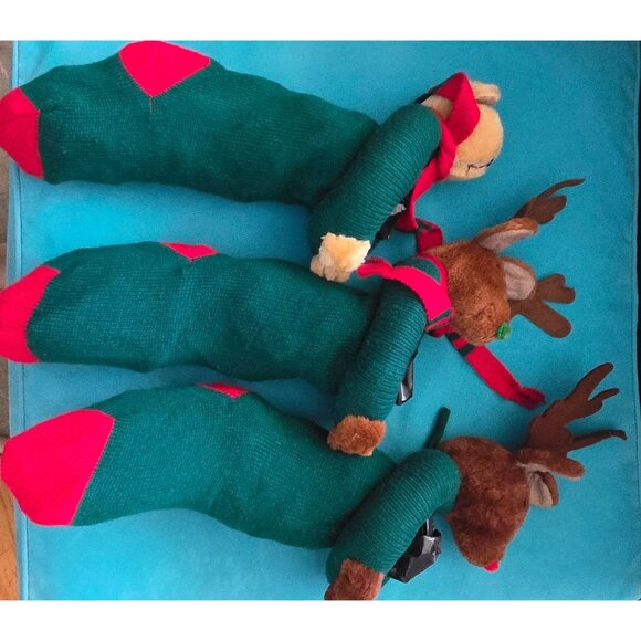 Vintage Large Teddy Bear Wreath AND 3 Stockings All Handmade, Read Description - Picture 16 of 16